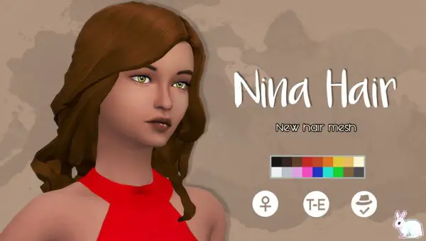 Miss Bunny Gummy: Nina Hair for Sims 4