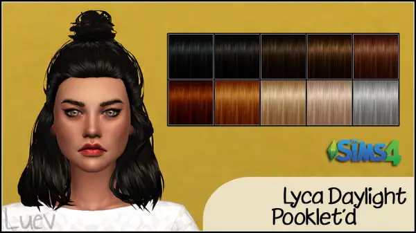 Mertiuza: Lyca Daylight hair retextured for Sims 4