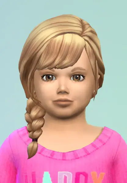 Birksches sims blog: Little Side Braid hair retextured for Sims 4