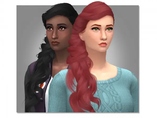 Simsworkshop: Stealthics Persephone  Hair Retextured by xEenhoornx for Sims 4
