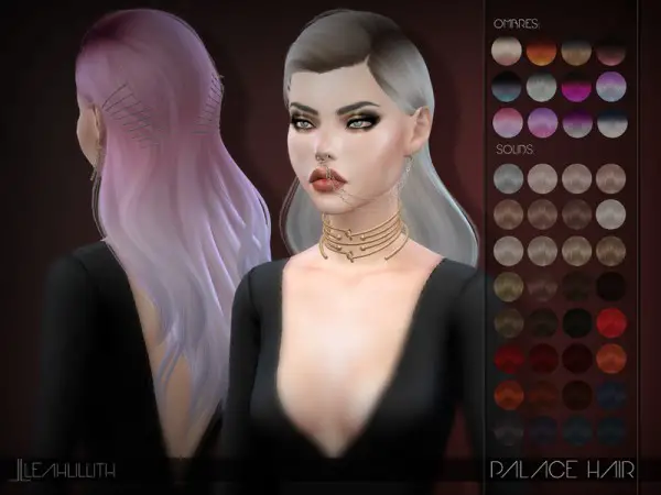 The Sims Resource: Palace Hair by LeahLillith for Sims 4