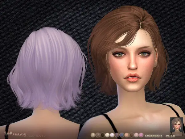 The Sims Resource: WINGS OS0321 hair for Sims 4