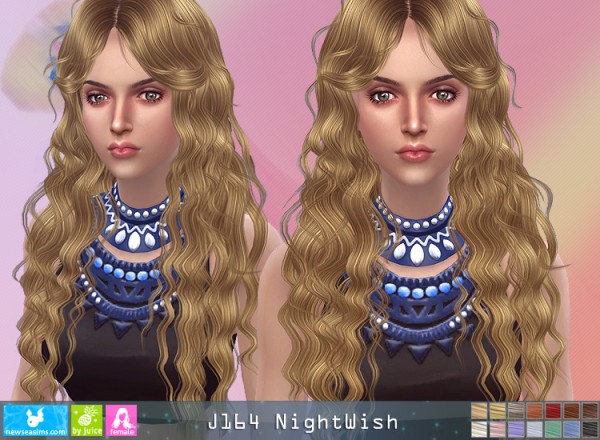 NewSea: J164 Nightwish hair for Sims 4