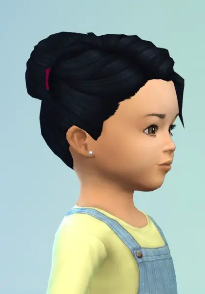 Birksches sims blog: Hair Bun with Clips for toddlers for Sims 4