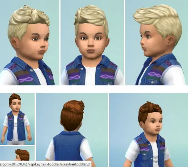 Birksches sims blog: Spikey Hair Toddler for Sims 4
