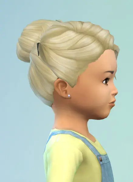 Birksches sims blog: Hair Bun with Clips for toddlers for Sims 4