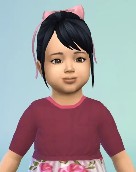 Birksches sims blog: Toddler Bow Bun hair for Sims 4