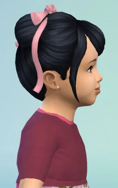 Birksches sims blog: Toddler Bow Bun hair for Sims 4