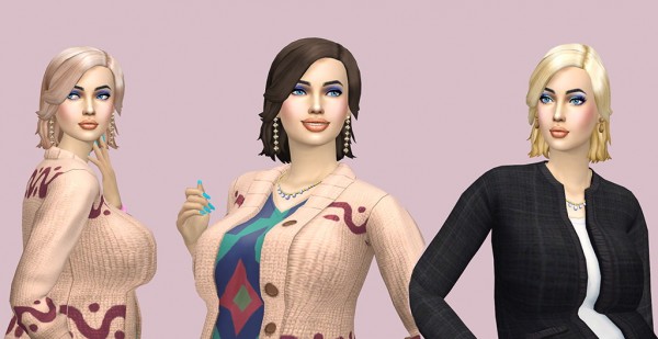 Sims Fun Stuff: New hairs retextured for Sims 4