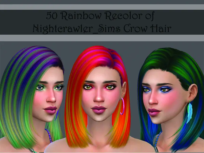 Sims 4 Rainbow Hair 0857