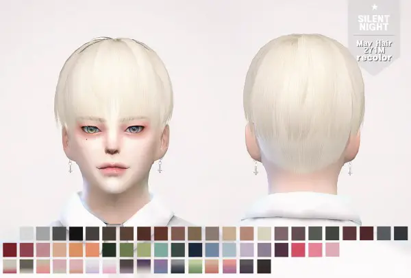 Silent Night: May Hair271M recolor for Sims 4