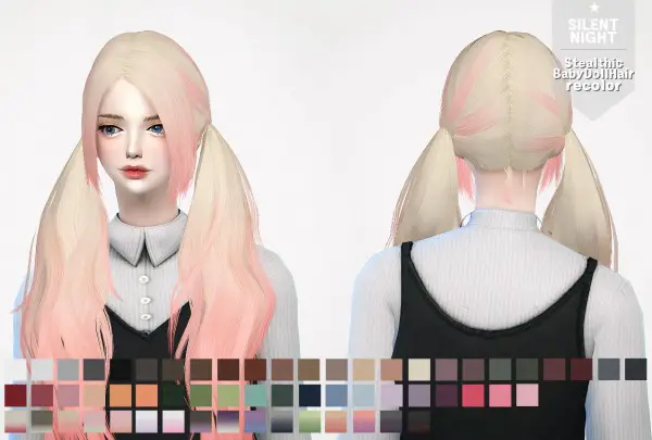 Silent Night: Stealthic`s BabyDoll Hair recolor for Sims 4
