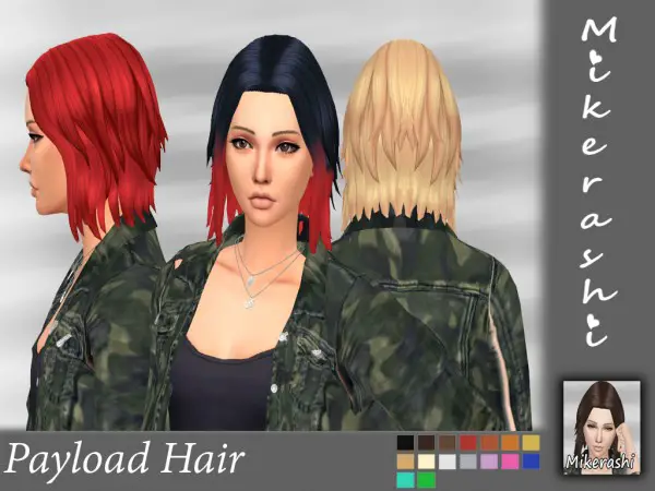 Mikerashi: Payload Hair for Sims 4