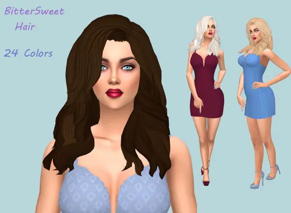 Sims Fun Stuff: Autumn, Bitter Sweet and Michelle hair retextured for Sims 4