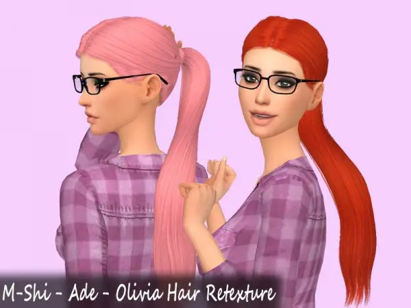 The Sims Resource: Olivia Hair Retextured by mikerashi for Sims 4