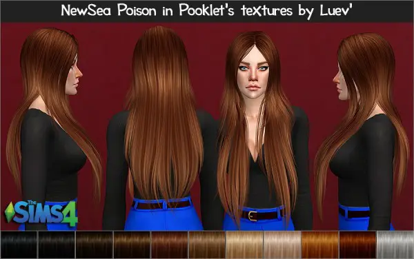 Mertiuza: NewSea`s Poison hair retextured for Sims 4