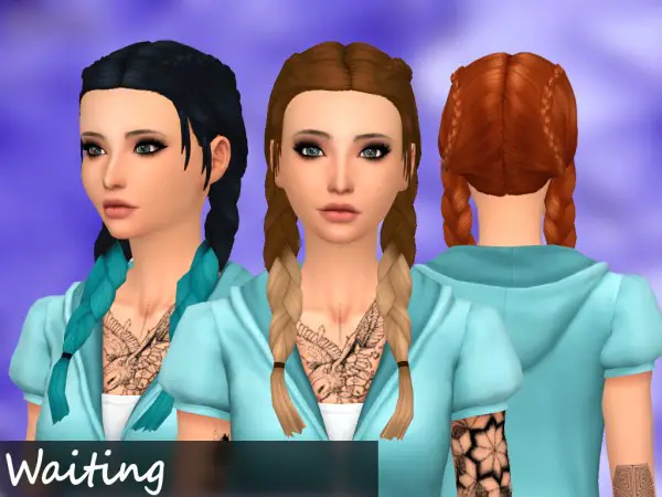 Mikerashi: Waiting Hair for Sims 4