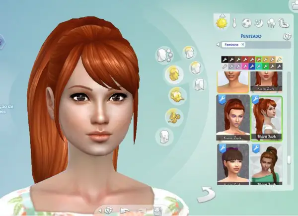 Mystufforigin: Confident Ponytail hair for Sims 4