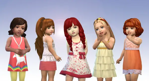 Mystufforigin: Toddlers Hair Pack 6 for Sims 4