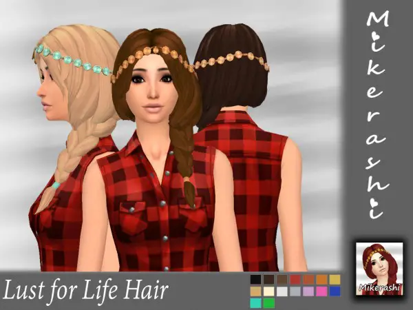 Mikerashi: Lust for Life Hair for Sims 4