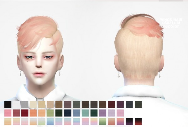 Silent Night: WINGS HAIR SIMS4 OS0214M hair recolor for Sims 4