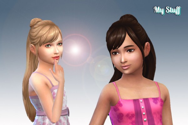 Mystufforigin: Natalie Hairstyle for Girls for Sims 4