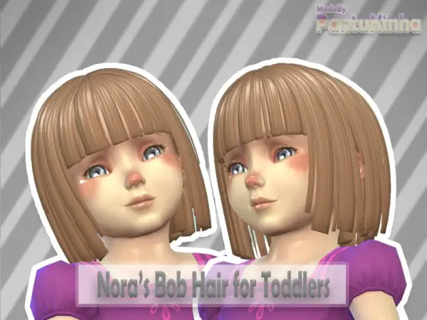 The Sims Resource: Baby Noras Bob Hair by PantuKinha for Sims 4