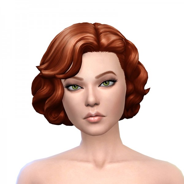 Deelitefulsimmer: Bowling Night wavy hair retextured for Sims 4