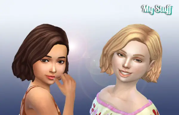 Mystufforigin: Amalia Hair for Girls for Sims 4