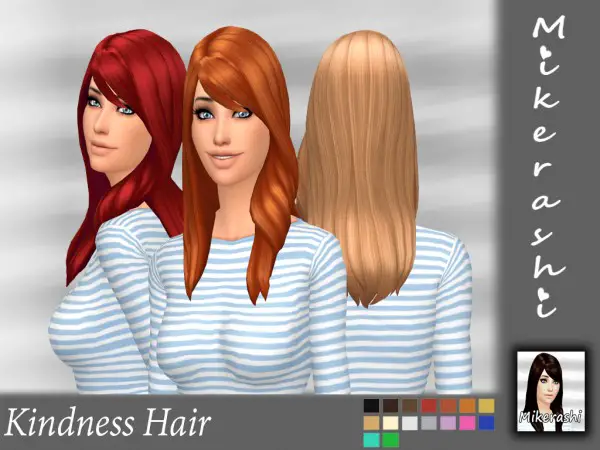 Mikerashi: Kindness Hair for Sims 4
