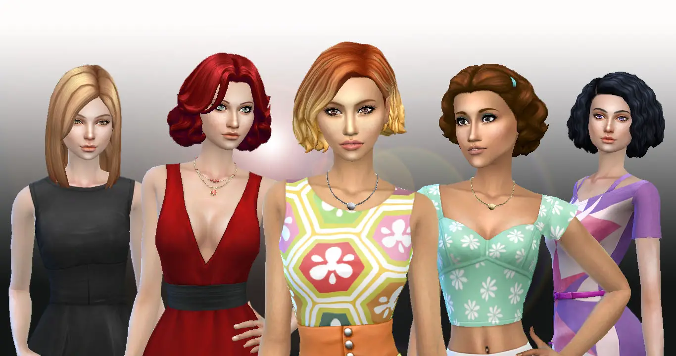 Mystufforigin: Medium Hair Pack 5 - Sims 4 Hairs