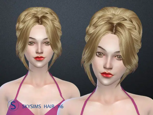 Butterflysims: Skysims 116 hair for Sims 4