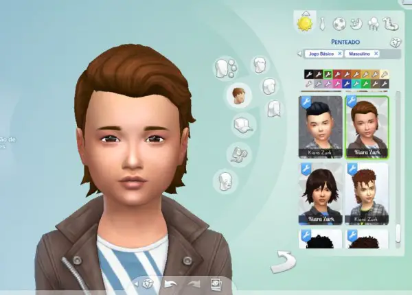 Mystufforigin: Silk Wavy hair for Boys for Sims 4