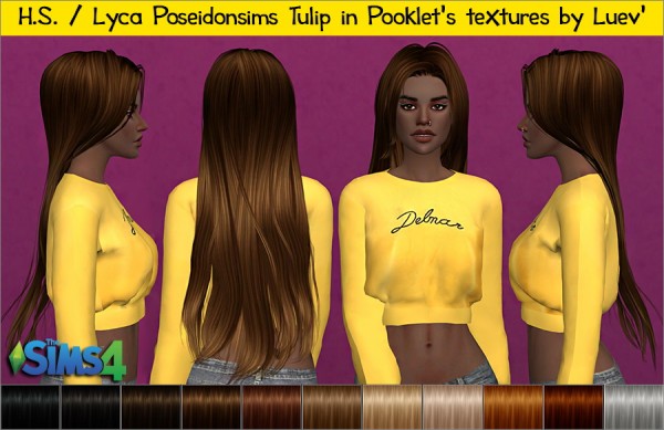 Mertiuza: Lyca poseidonsims tulip hair retextured for Sims 4