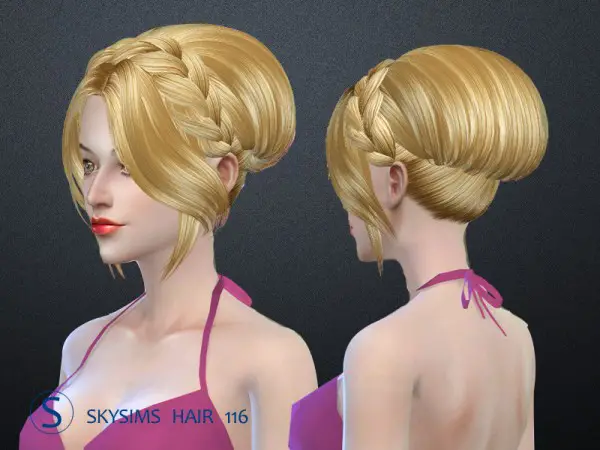 Butterflysims: Skysims 116 hair for Sims 4