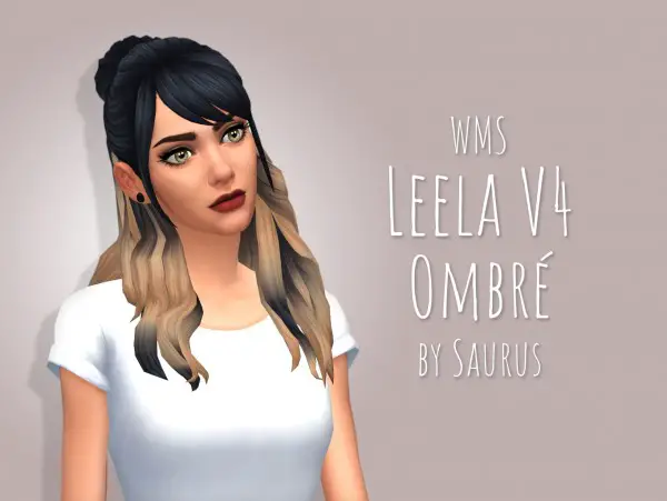 Mod The Sims: Leela`s Ombre hair recolour by SaurusSims for Sims 4