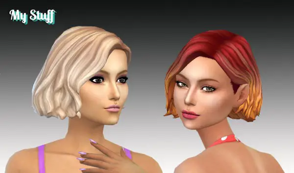 Mystufforigin: Amalia Hair Ombre for Sims 4