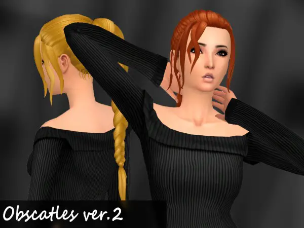 Mikerashi: Obscatles hair ver.2 for Sims 4