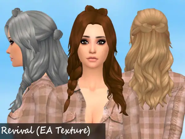 Mikerashi: Cazy’s Revival hair retextured for Sims 4