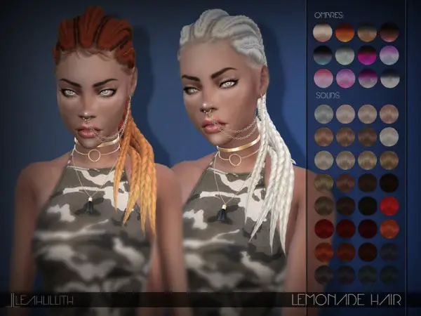 The Sims Resource: Lemonade Hair by Leah Lillith for Sims 4