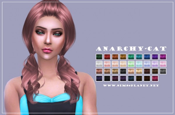 Sims 4 Hairs ~ Anarchy-Cat: Cazy`s Ellie Hair retextured