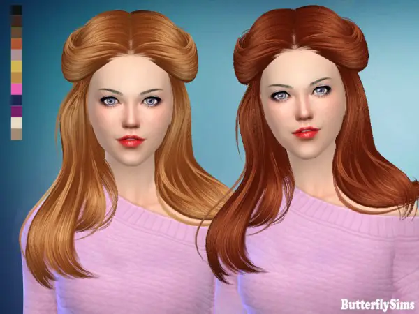 Butterflysims: Hair 183 No hat for Sims 4