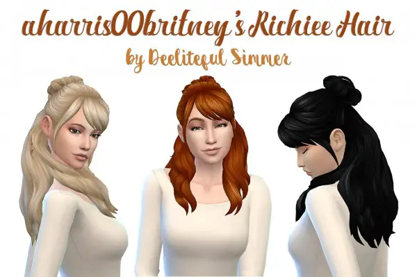 Deelitefulsimmer: Richiee hair recolor for Sims 4
