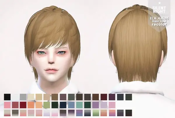 Silent Night: ELA Hair 36M recolor for Sims 4