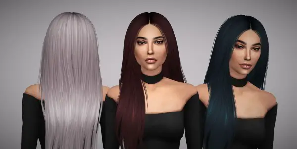 Sims 4 Hairs ~ Aveline Sims: Nightcrawler`s Let Loose hair retextured