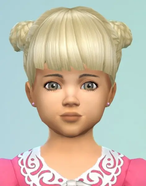 Birksches sims blog: Toddler Braided Twins hair for Sims 4