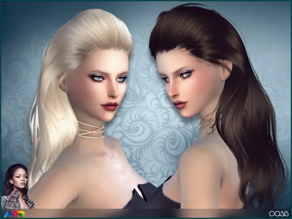 The Sims Resource: Oasis Hair by Anto for Sims 4
