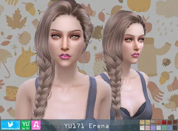 NewSea: YU171 hair for Sims 4