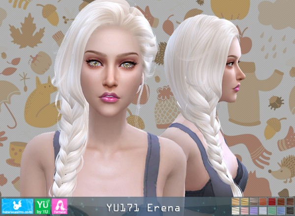 NewSea: YU171 hair for Sims 4