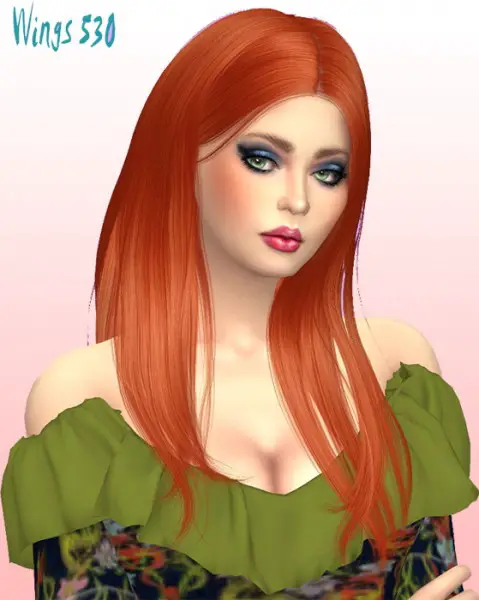 Sims Fun Stuff: Wings 530 and Francesca hair retextured for Sims 4